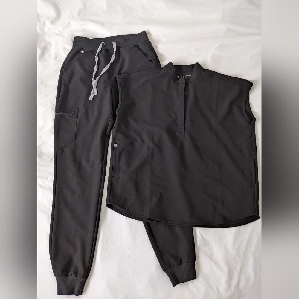 Figs Scrub Set BLACK